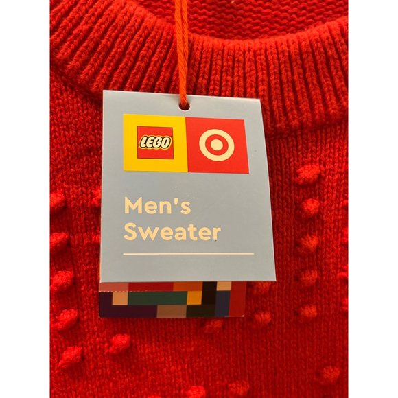 NWT-Men's Textured Knit Sweater-LEGO Collection x Target Red Size XXL - Picture 7 of 8
